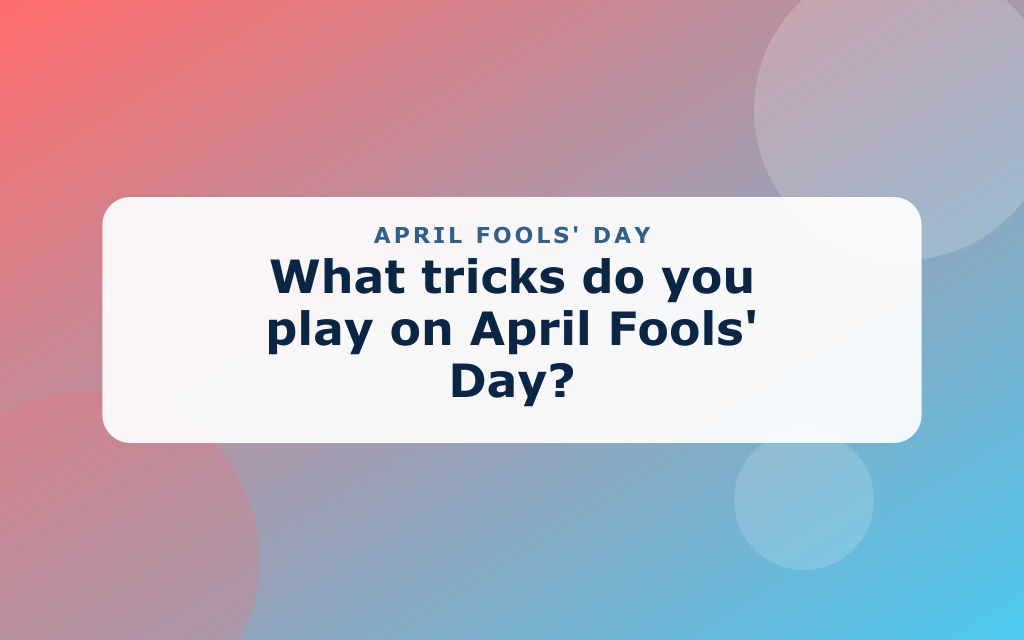 Cartoon April Fools' scene with a whoopee cushion and laughing kids