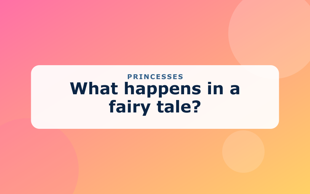 Cartoon princess with a crown and castle and a carriage