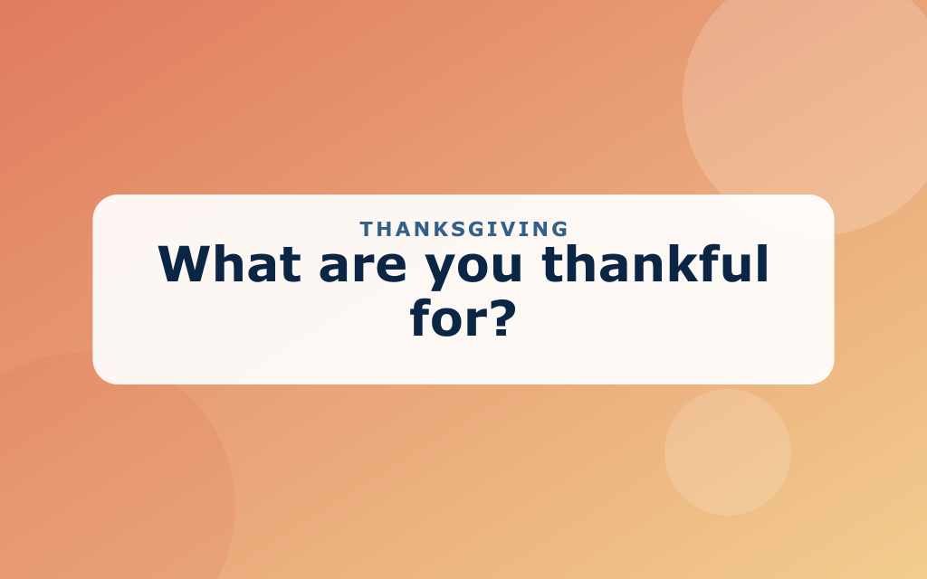 Cartoon Thanksgiving scene with a turkey, pumpkin pie, corn, and autumn leaves