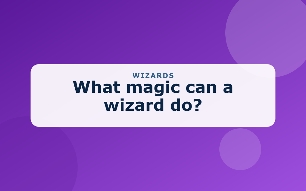 Cartoon wizard with a starry hat, glowing wand, spell book, and owl